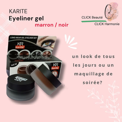 KARITE-  Eyeliner gel marron / noir