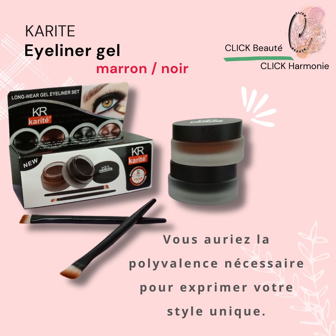 KARITE-  Eyeliner gel marron / noir