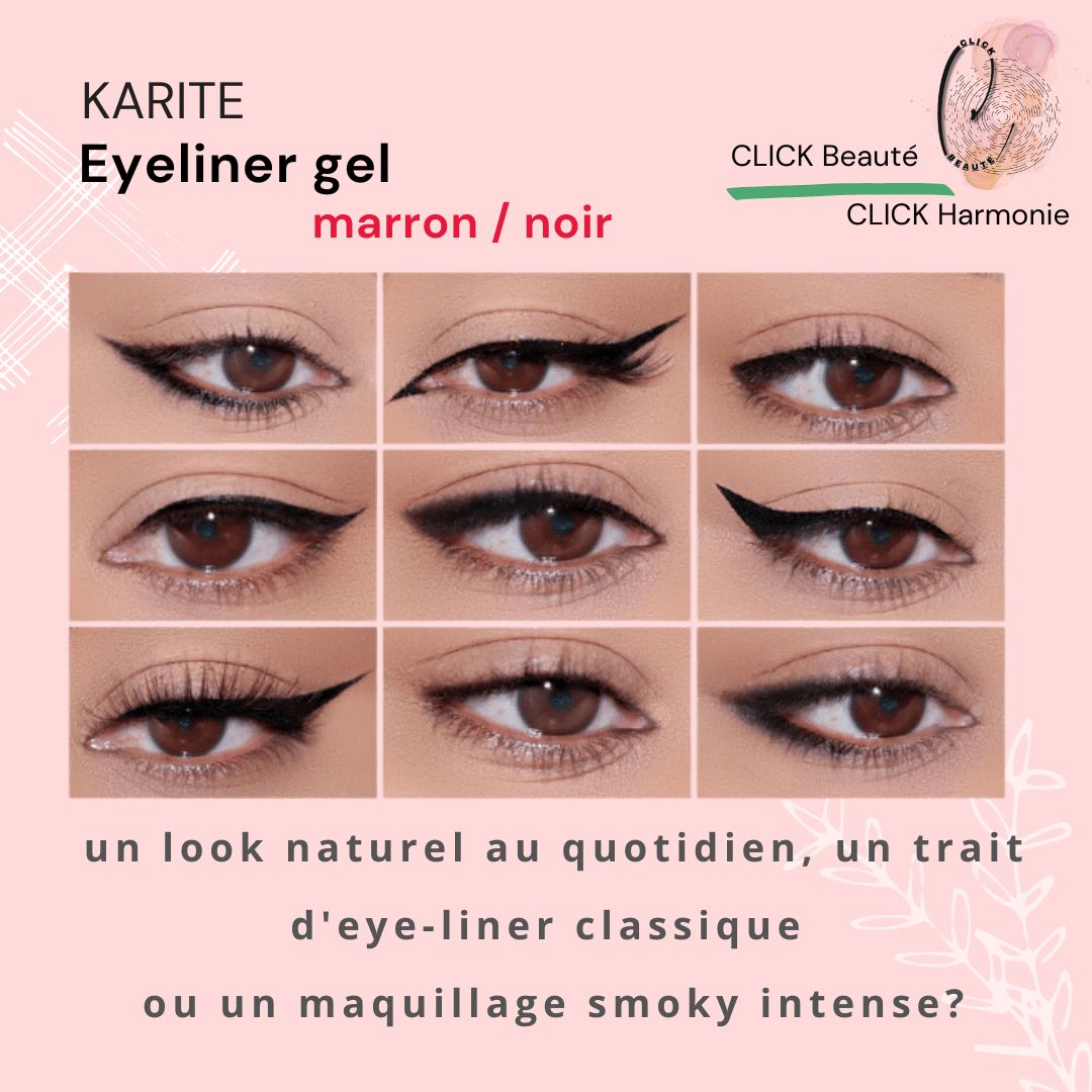 KARITE-  Eyeliner gel marron / noir