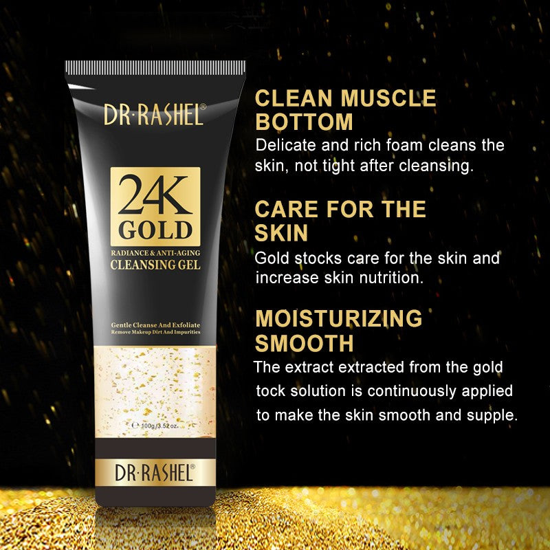 DR RASHEL-24K Gold - Gel nettoyant éclat et anti-âge.