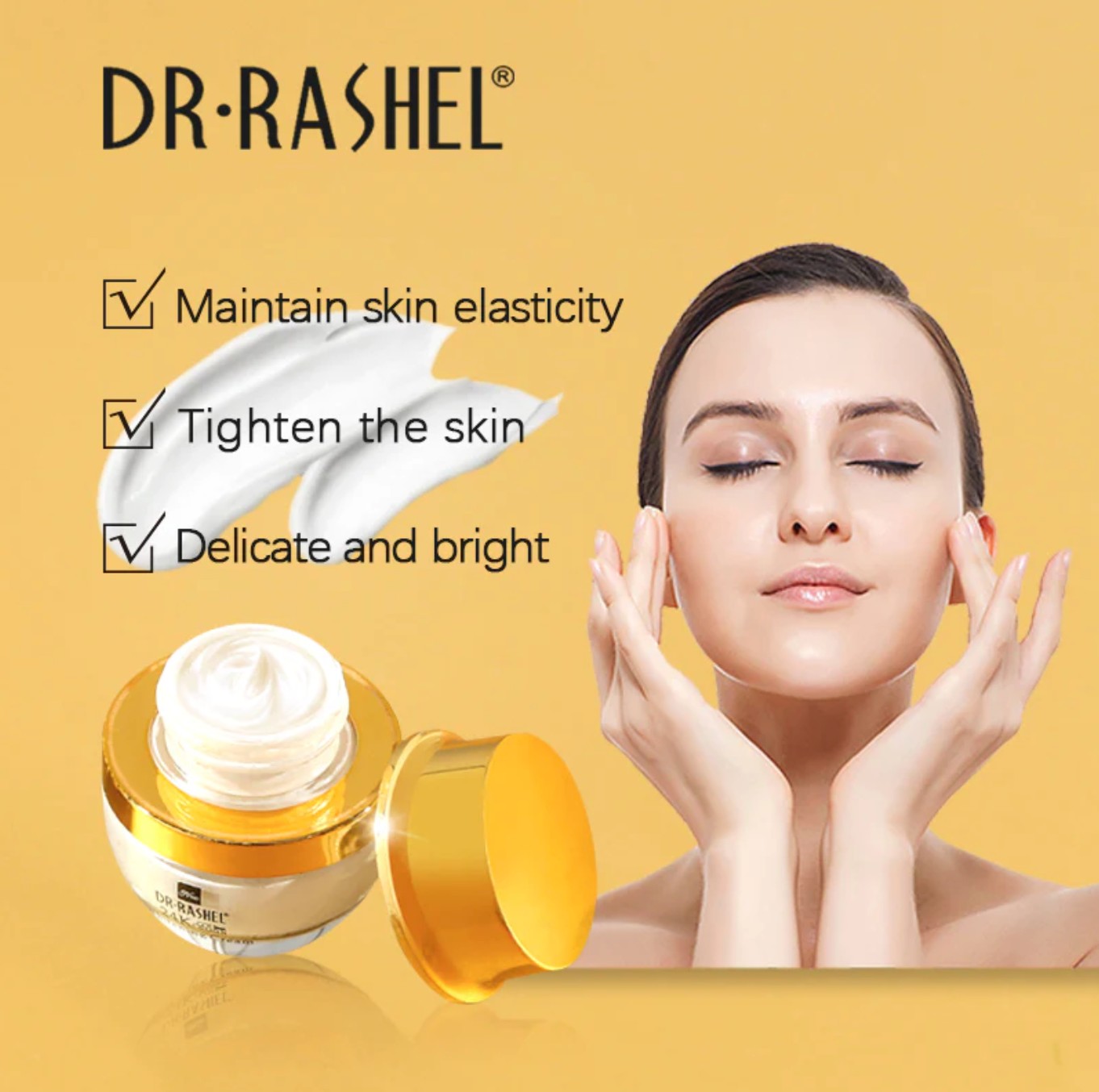 DR RASHEL-24K Gold - Crème Blanchissante au Collagène