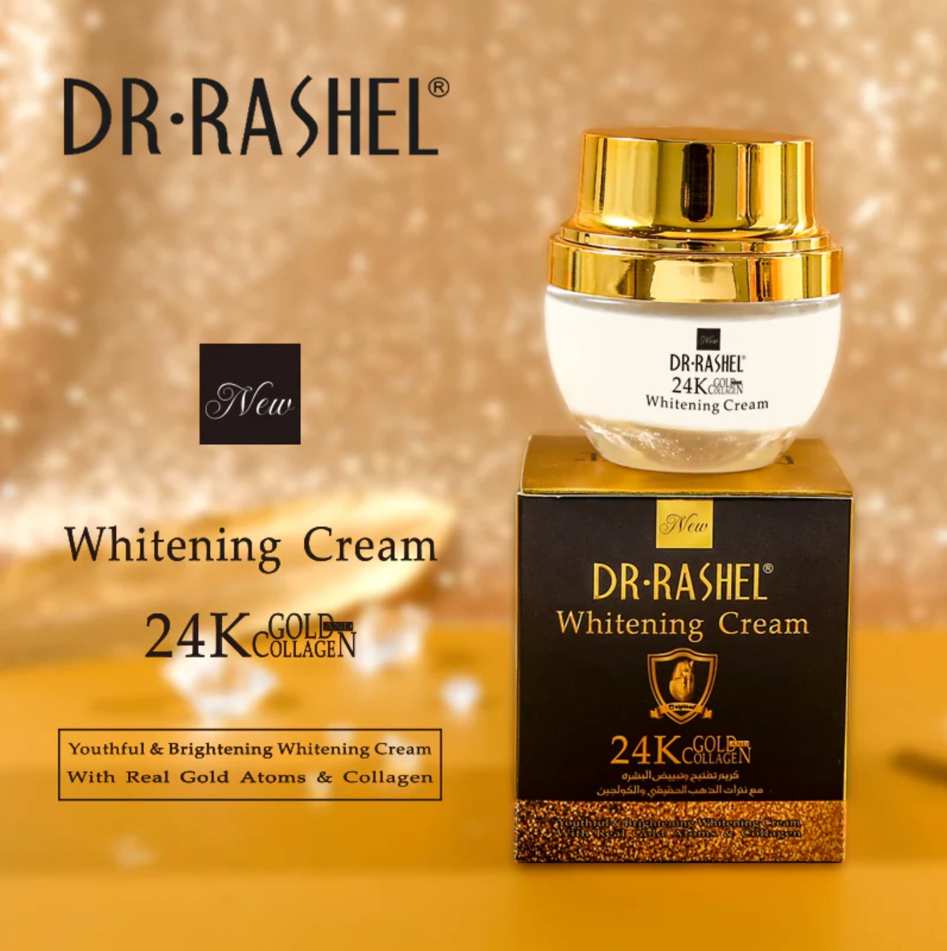 DR RASHEL-24K Gold - Crème Blanchissante au Collagène