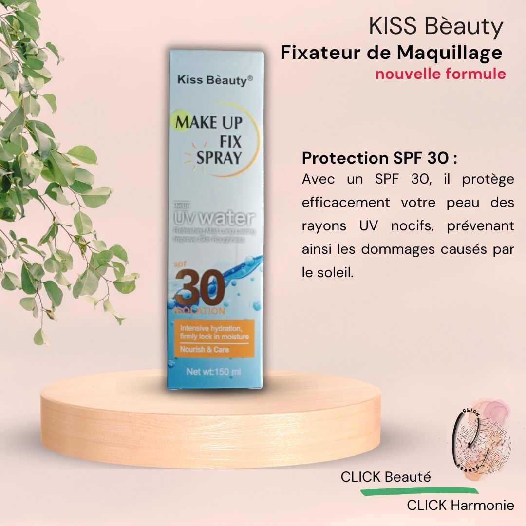 KISS BEAUTY- Fixateur maquillage- Spray SPF30