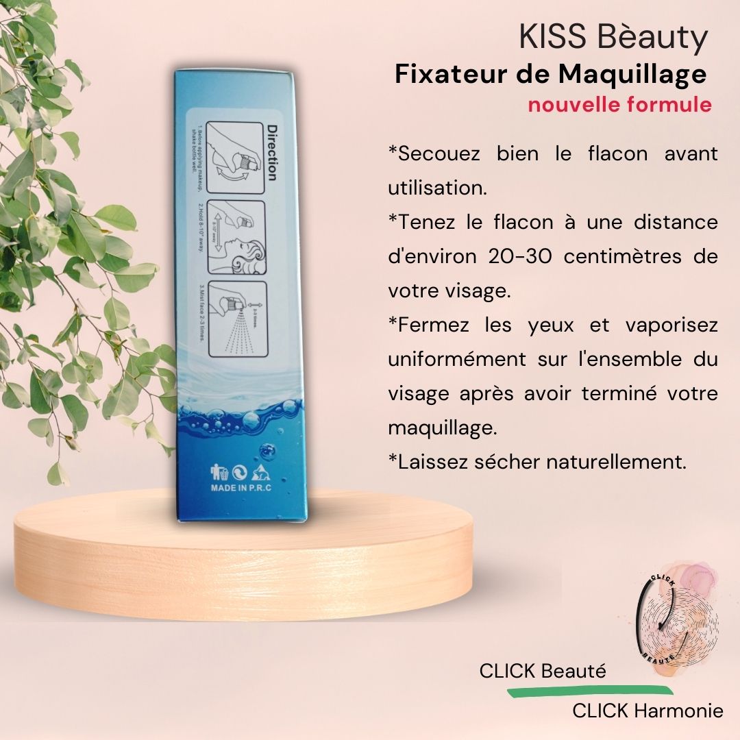 KISS BEAUTY- Fixateur maquillage- Spray SPF30