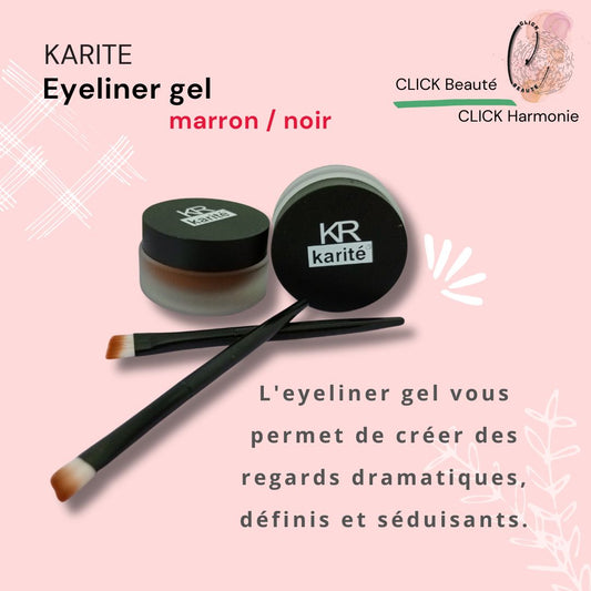 KARITE-  Eyeliner gel marron / noir